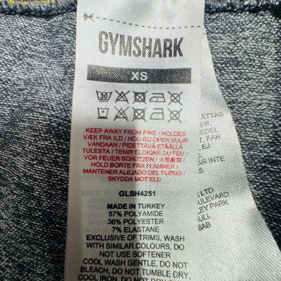 Gymshark XS Seamless High Waist Gray Marl Logo Workout Shorts - Picture 4 of 6